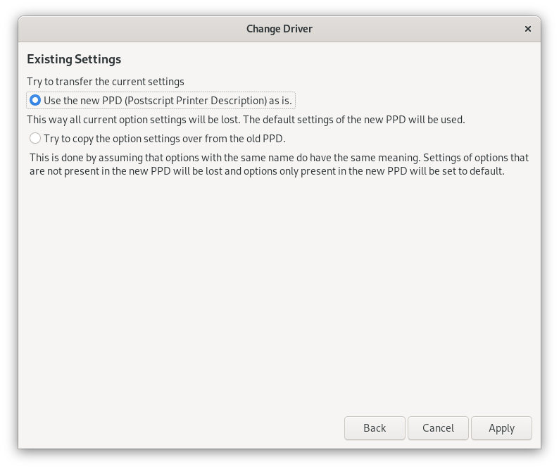 Change driver 3 Change driver 3